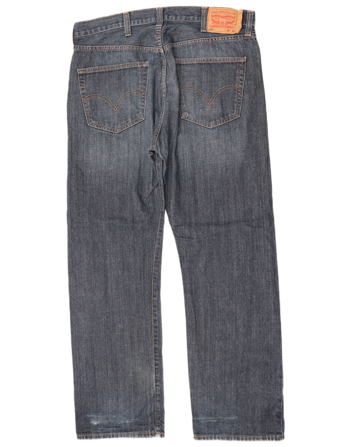 Levi's Mens 501 Straight Jeans W38 L32 Μπλε Βαμβακερό
