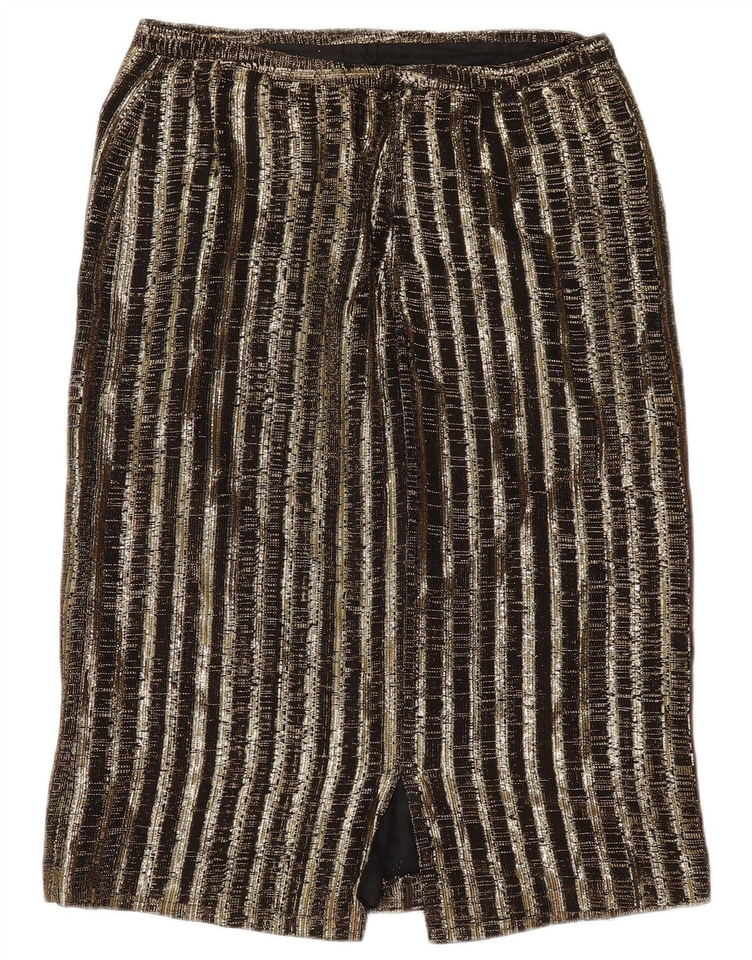 Vintage γυναικείο σετ 2 τεμαχίων UK 14 Medium W29 καφέ ριγέ