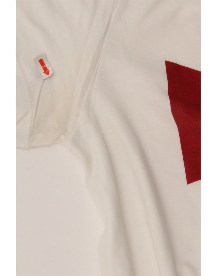 Γυναικείο γραφικό T-Shirt LEVI'S Top UK 10 Small White