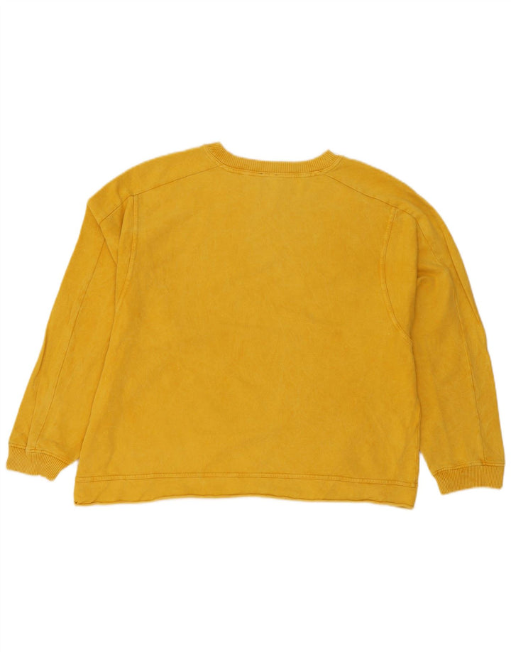 Zara Γυναικεία φούτερ μεγάλου μεγέθους Jumper UK 10 Small κίτρινο βαμβακερό
