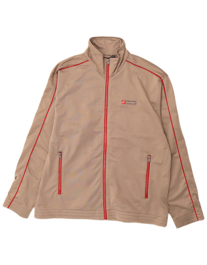 Ανδρική φόρμα Lotto Top Jacket Μεγάλο Μπεζ Πολυεστέρας