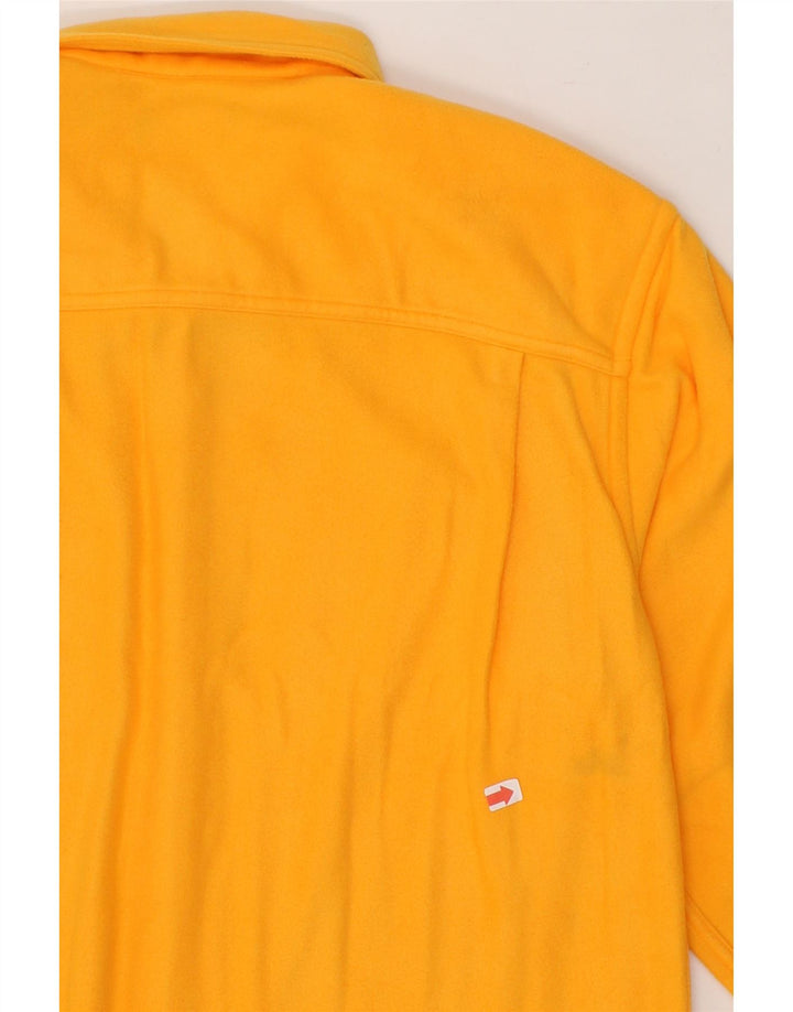 LANDS END Mens Shirt Size 15 15 1/2 Medium Yellow Polyester Vintage Lands End and Second-Hand Lands End from Messina Hembry 