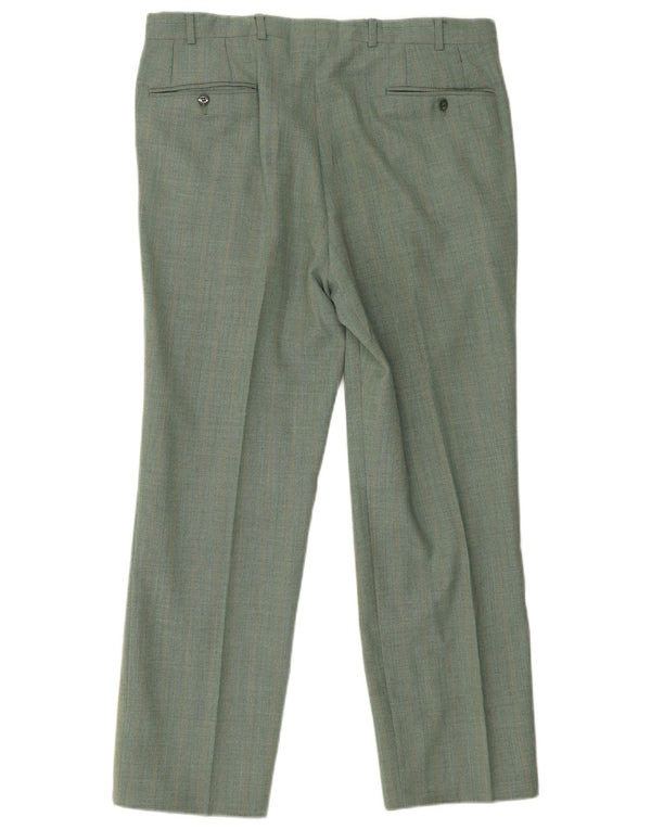 Vintage Ανδρικό ίσιο casual παντελόνι W34 L27 Green Check