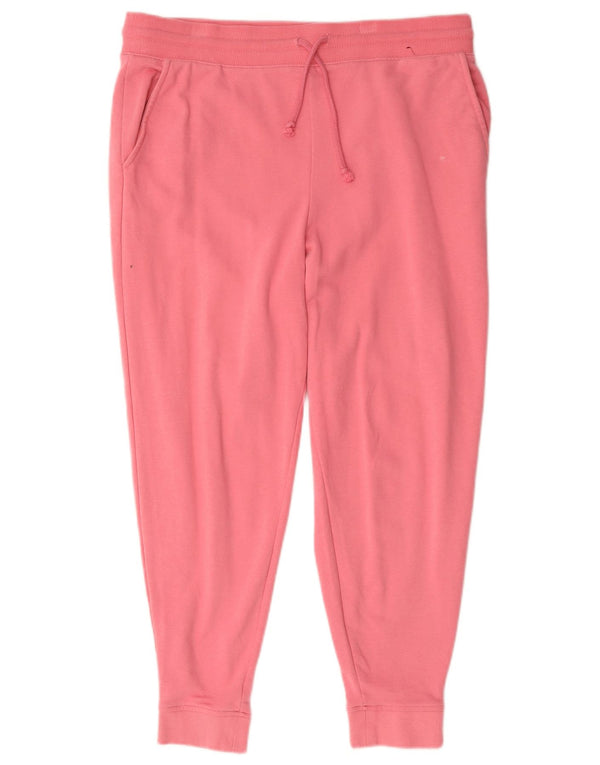 Marks & Spencer Γυναικεία φόρμα παντελόνι Joggers UK 16 μεγάλο ροζ βαμβακερό