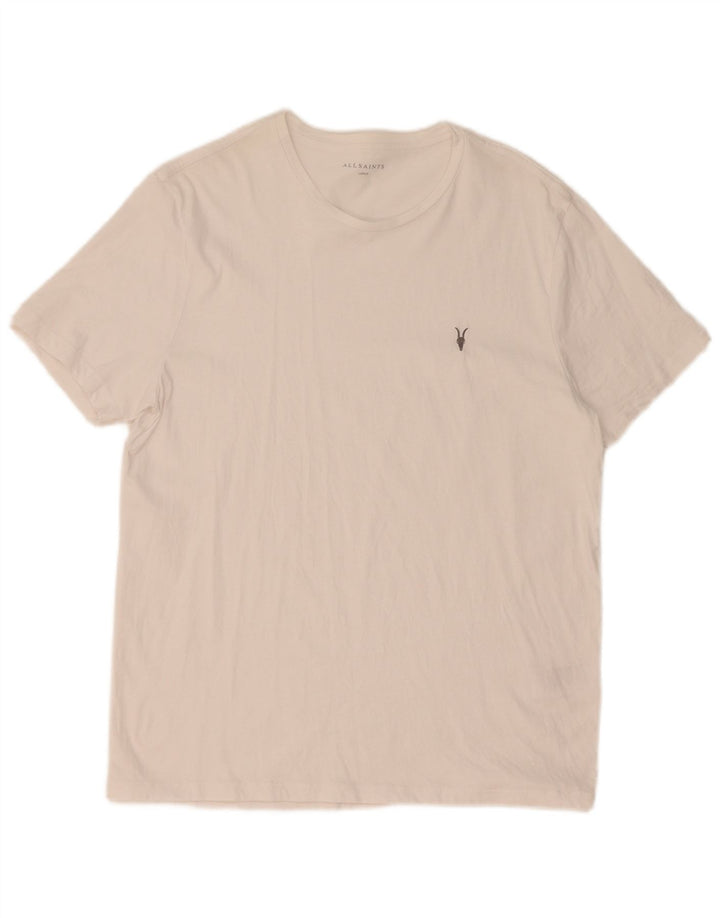 Ανδρικό T-Shirt All Saints Top μεγάλο λευκό βαμβακερό