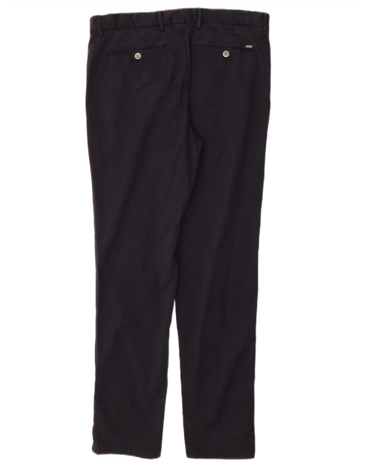 MASSIMO DUTTI Ανδρικό παντελόνι Chino με λεπτή εφαρμογή EU 44 Large W34 L32 Navy Blue