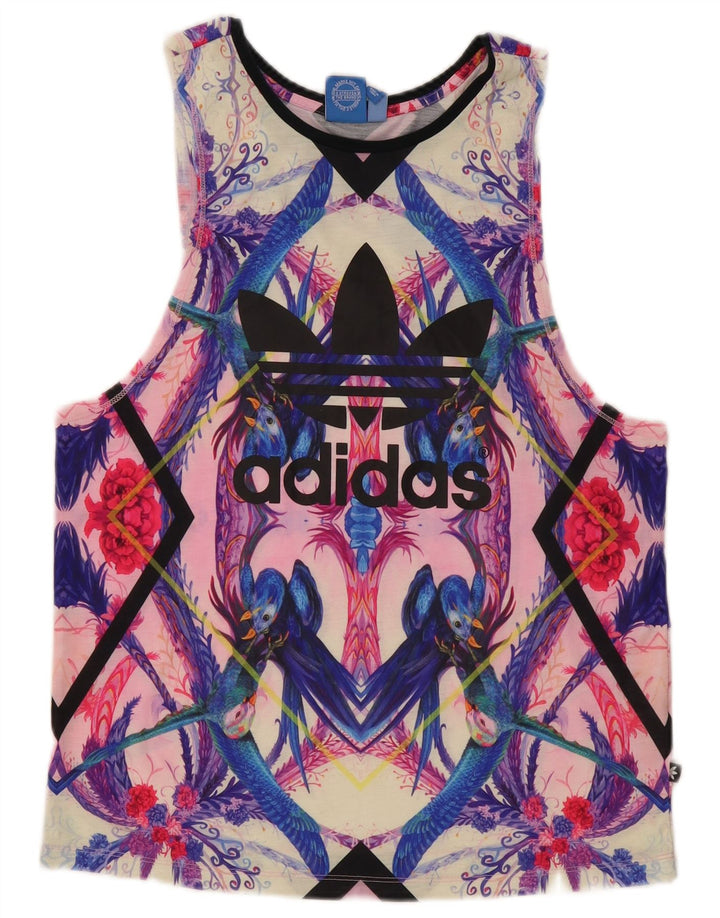 Γυναικείο γραφικό γιλέκο Adidas Top UK 8 Μικρός Πολύχρωμος Πολυεστέρας