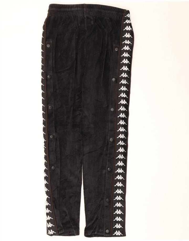 Kappa Γυναικεία Γραφική Αθλητική Παντελόνα UK 10 Small Black Cotton
