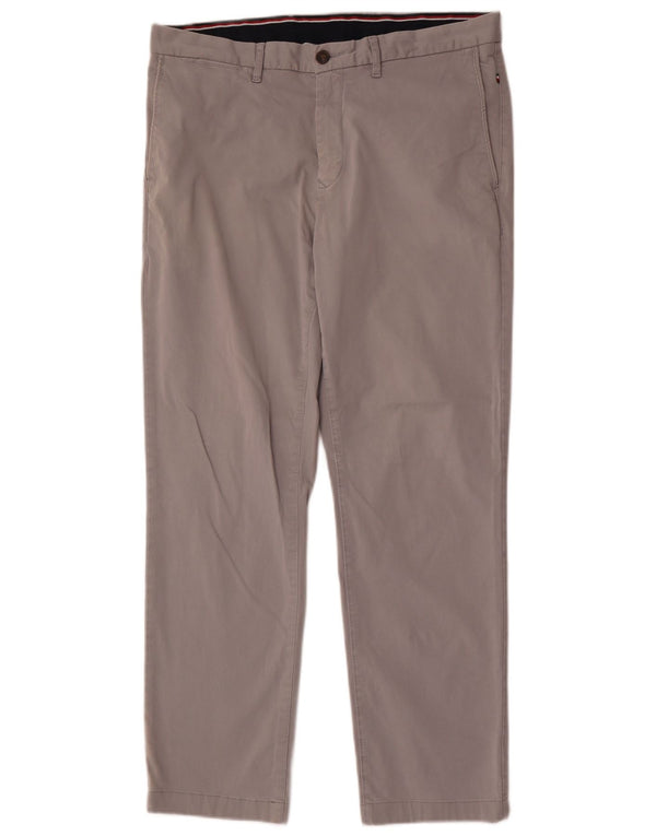 Zara Ανδρικό ίσιο παντελόνι Chino W34 L29 Γκρι βαμβακερό