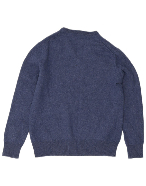 Polo Ralph Lauren γυναικείο πουλόβερ με λαιμόκοψη με V λαιμόκοψη UK 10 Small Navy Blue Wool