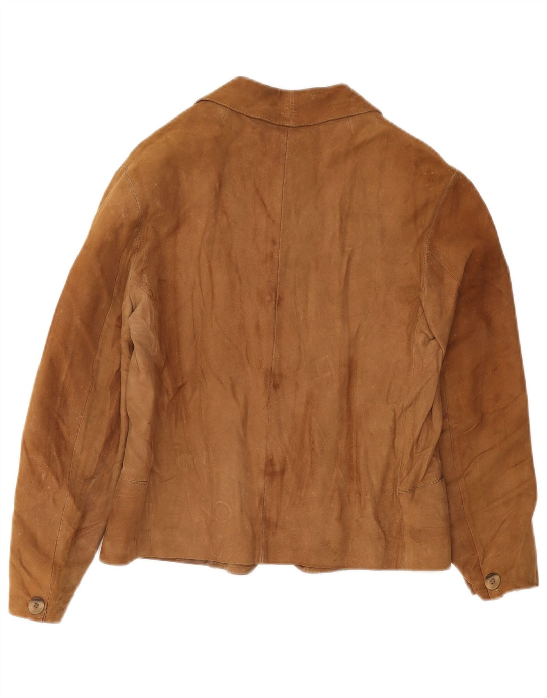 Vintage γυναικείο σακάκι σουέντ σακάκι με 3 κουμπιά UK 12 μεσαίου καφέ