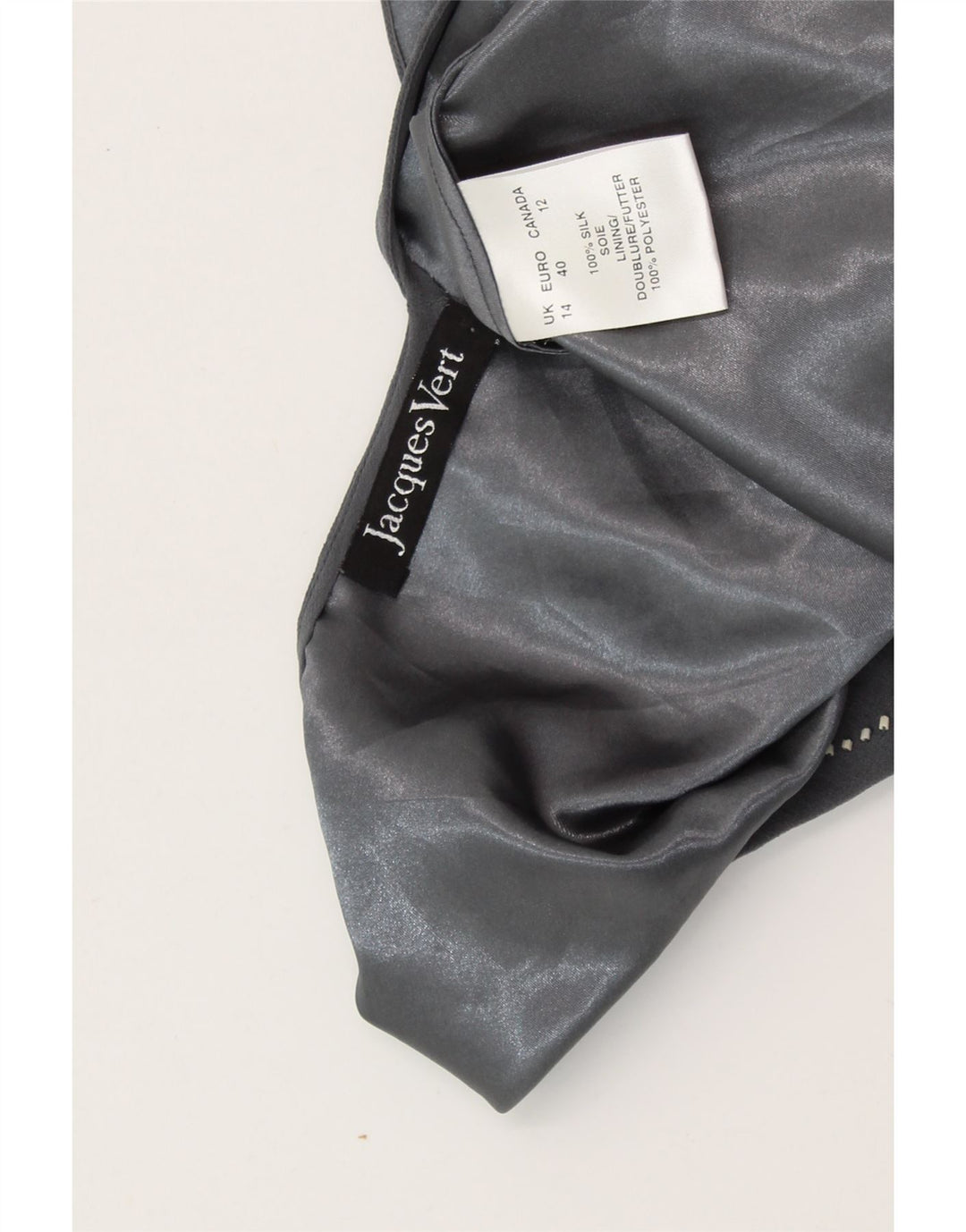 Γυναικείο αμάνικο μάξι φόρεμα JACQUES VERT UK 14 Μεγάλο γκρι λουλουδάτο μετάξι