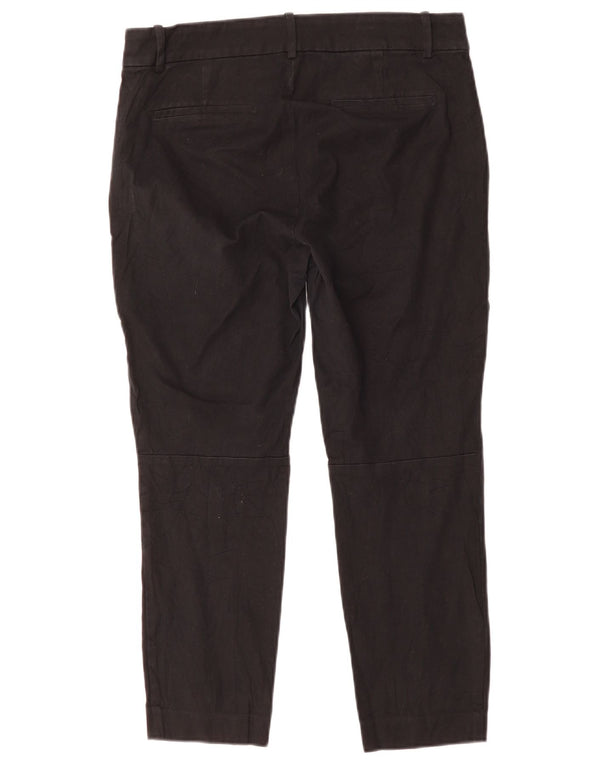 J. Crew Womens Winnie Cropped Trousers US 10 Large W32 L24 Black Cotton