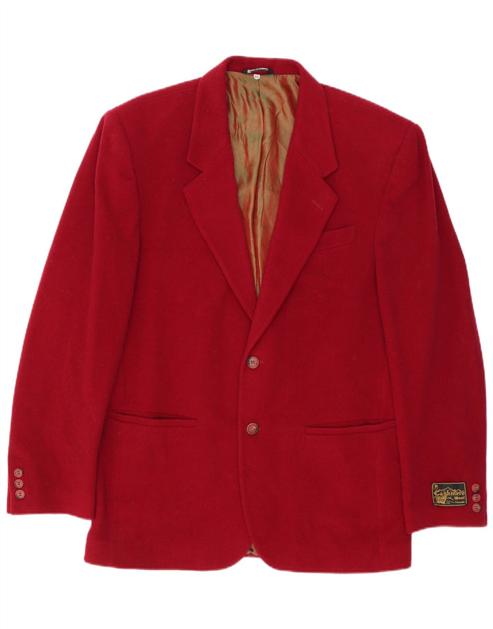 Vintage Ανδρικό Μπουφάν Blazer 2 Κουμπιά IT 48 Μεσαίο κόκκινο μαλλί
