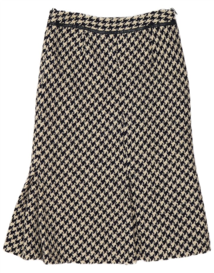 Vintage γυναικεία φούστα σε γραμμή Α W30 Medium Navy Blue Houndstooth