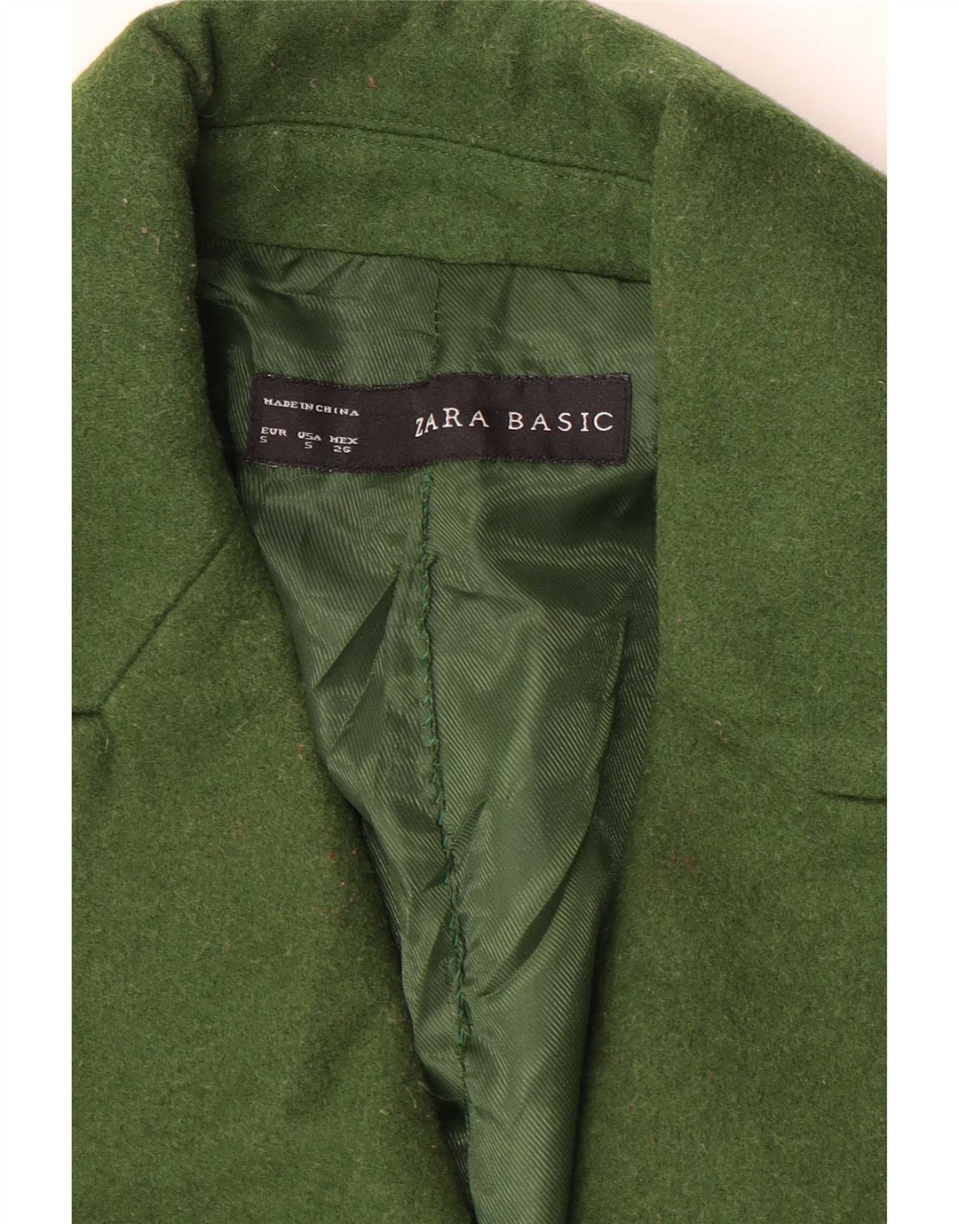 Zara Γυναικείο Παλτό UK 10 Small Green