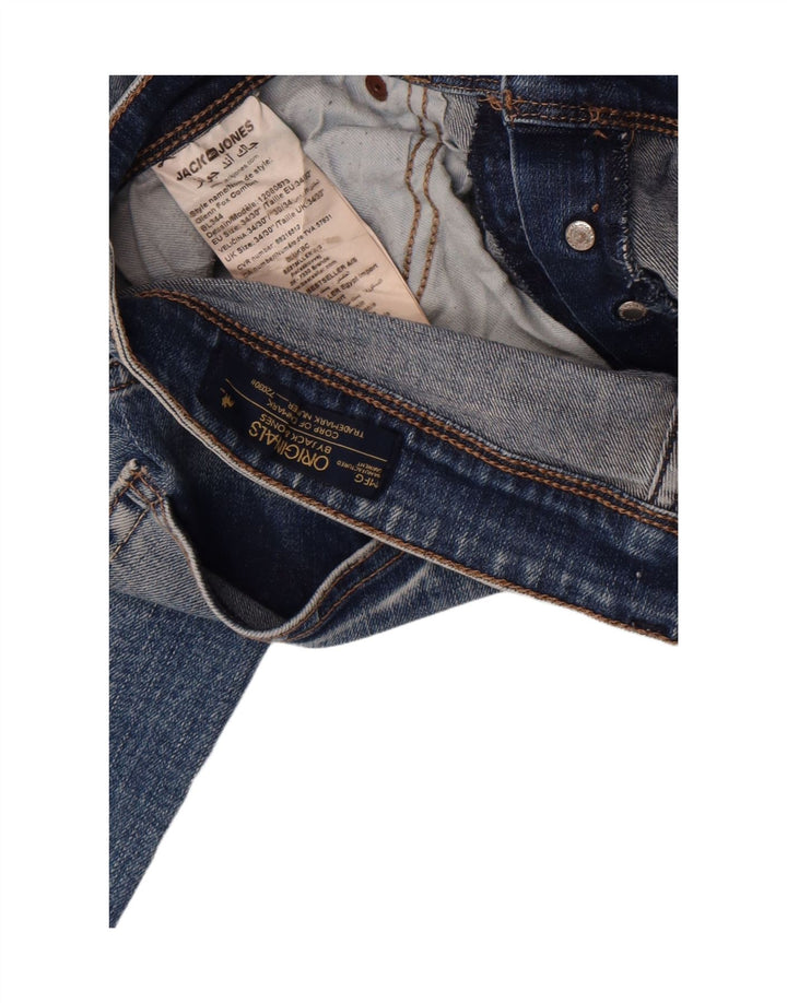 Ανδρικό Jack & Jones Distressed Slim Jeans W34 L30 Blue Cotton