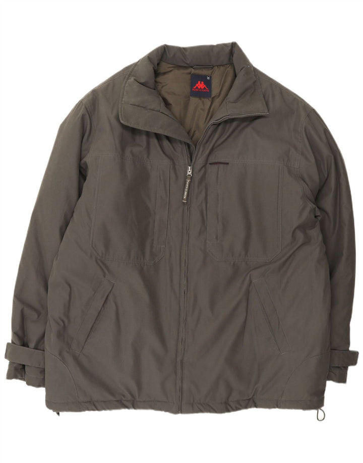 Ανδρικό Μπουφάν Kappa Windbreaker UK 42 XL Khaki Polyamide