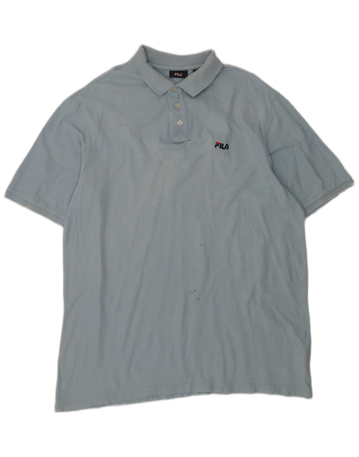 Fila Ανδρικό Πόλο Μπλουζάκι 2XL Μπλε Βαμβακερό