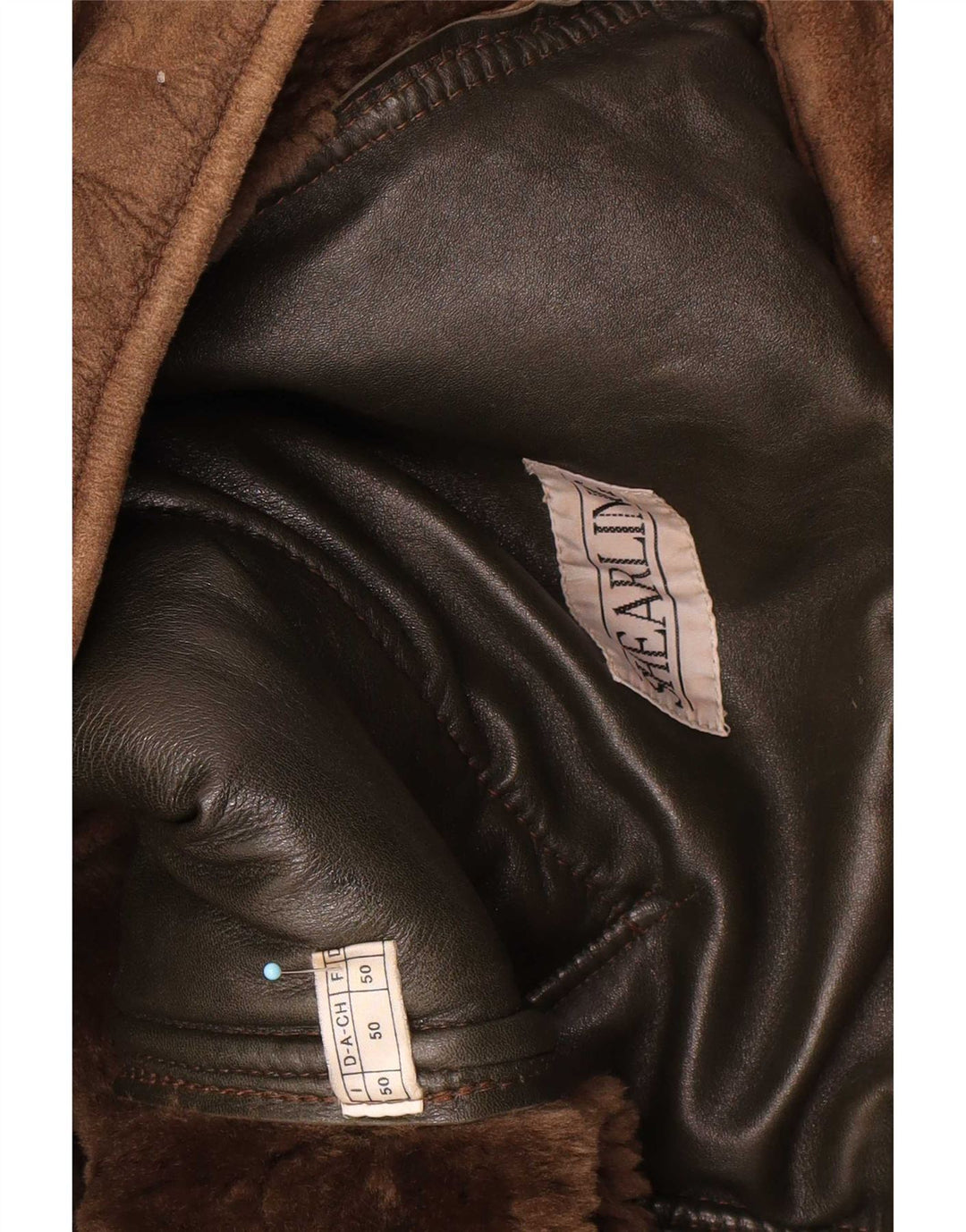 Vintage Ανδρικό Shearling Jacket IT 50 Large Brown