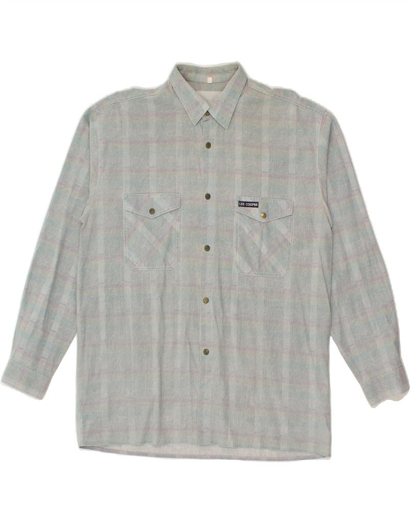 LEE COOPER Mens Shirt Medium Grey Check Vintage Lee Cooper and Second-Hand Lee Cooper from Messina Hembry 