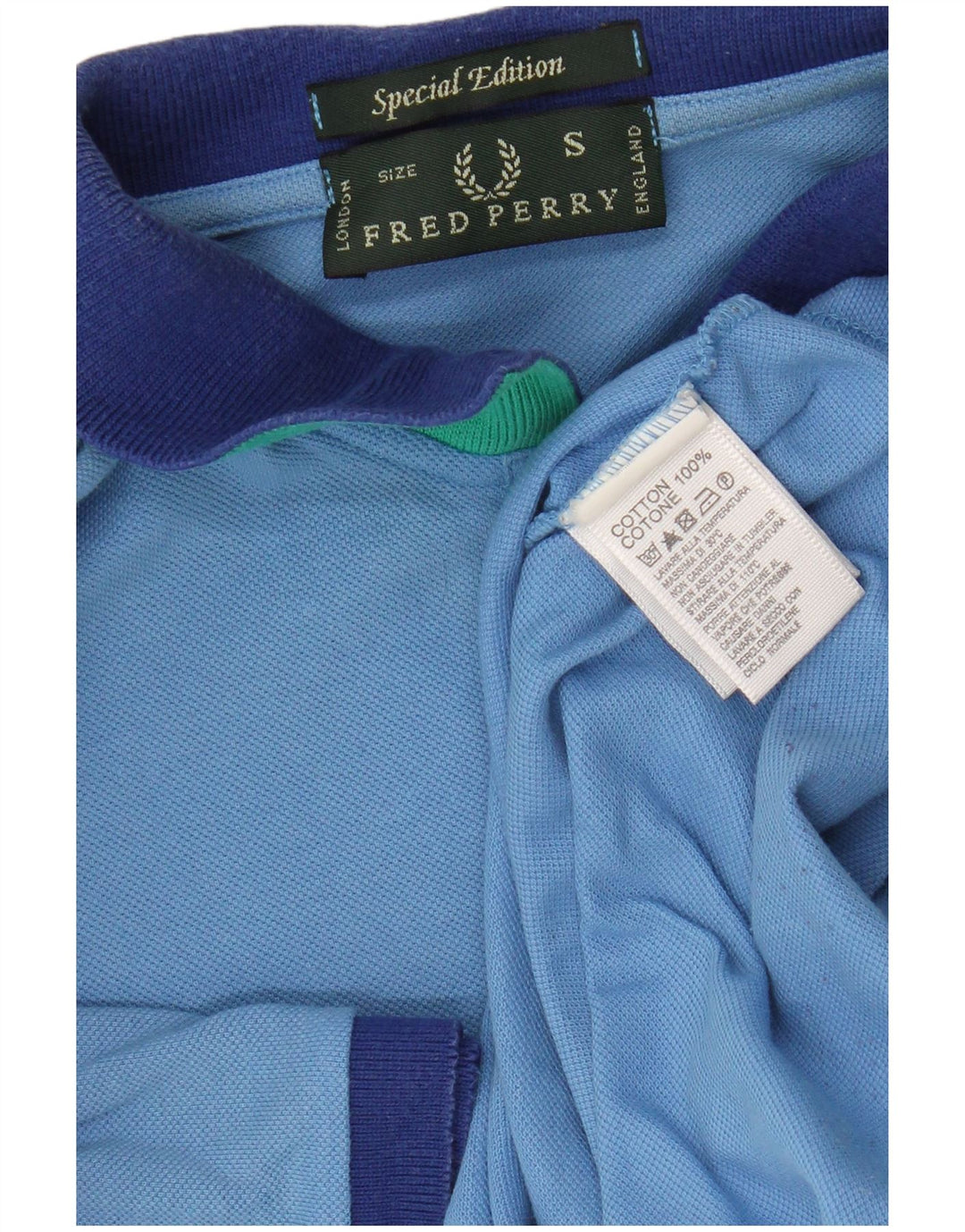 Fred Perry Ανδρικό Πόλο Μπλουζάκι Μικρό Μπλε Βαμβακερό