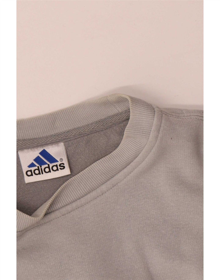 Ανδρικό τοπ Adidas μακρυμάνικο μεγάλο γκρι