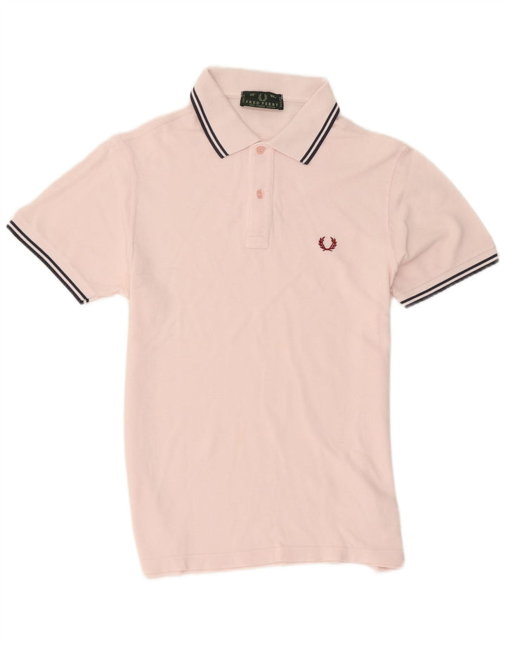 Fred Perry Ανδρικό πουκάμισο πόλο με μεσαίο ροζ βαμβακερό ριγέ