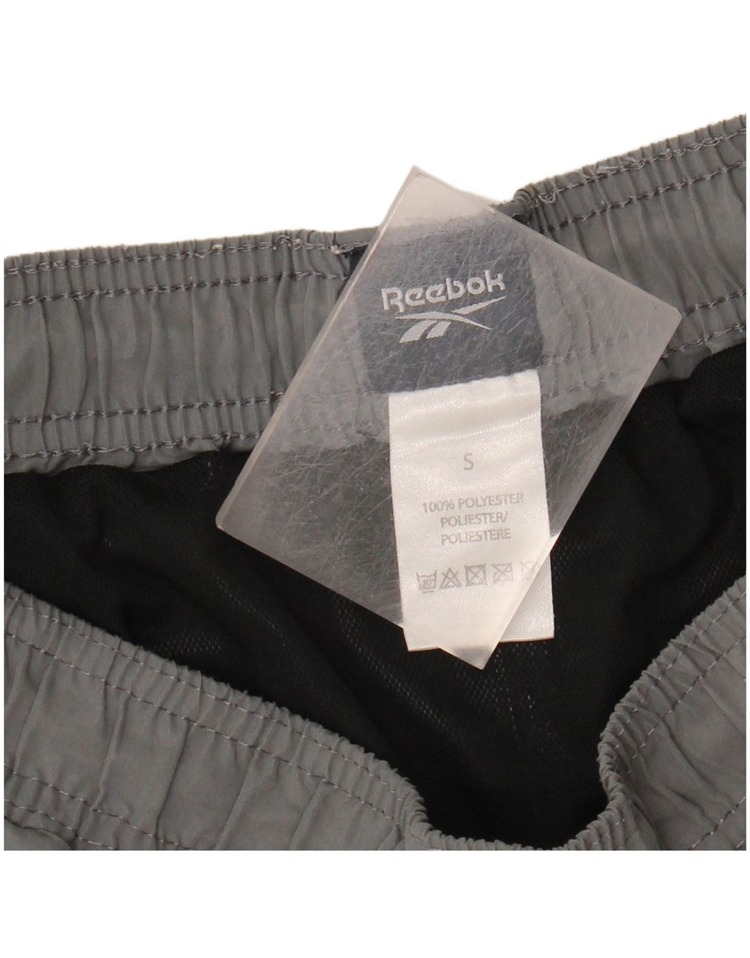 REEBOK Mens Sport Shorts Small Grey Polyester