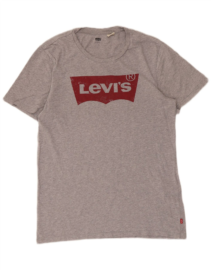 Ανδρικό γραφικό μπλουζάκι Levi's Top Small Grey Flecked Cotton