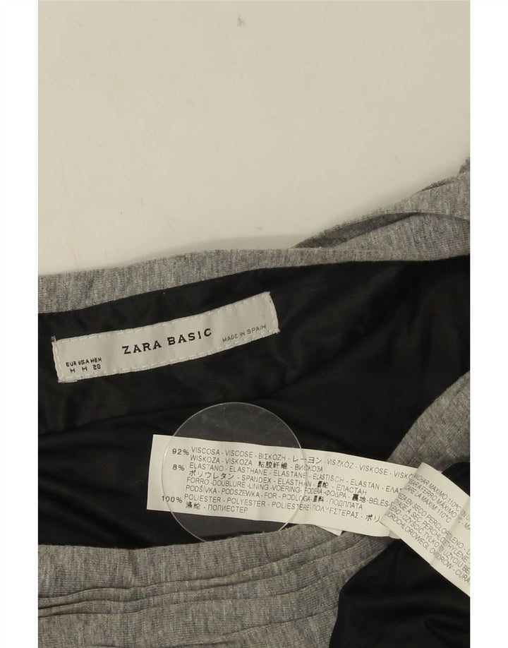 Zara γυναικείο αμάνικο φόρεμα φούσκα UK 12 μεσαίου γκρι βισκόζη