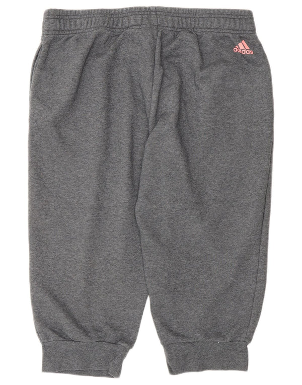 Γυναικεία φόρμα φόρμας Adidas Graphic Capri Joggers UK 16/18 Large Grey