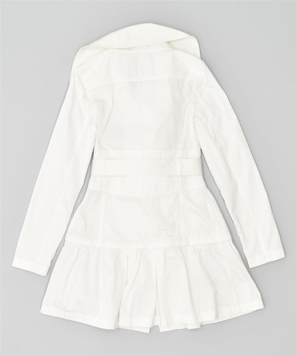 GUESS Γυναικεία καμπαρντίνα UK 8 Small White Polyester