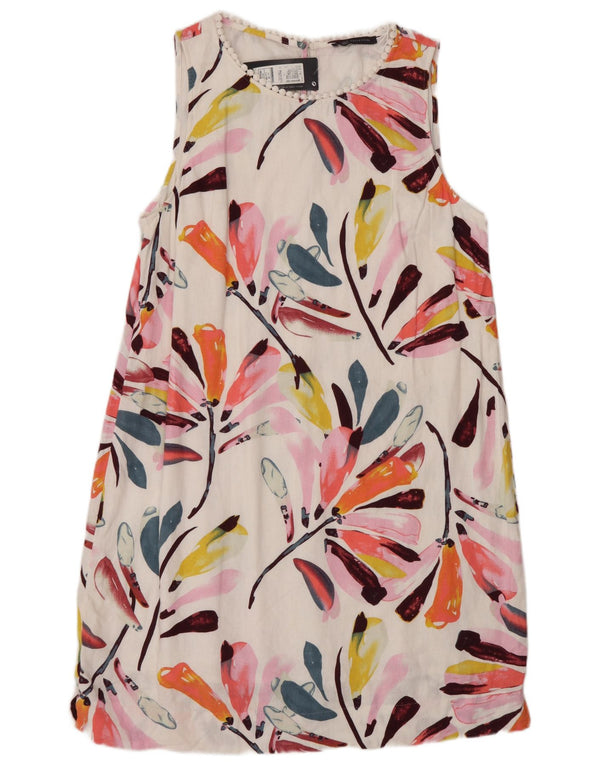 Marks & Spencer Γυναικείο Αμάνικο Φόρεμα UK 16 Large White Floral