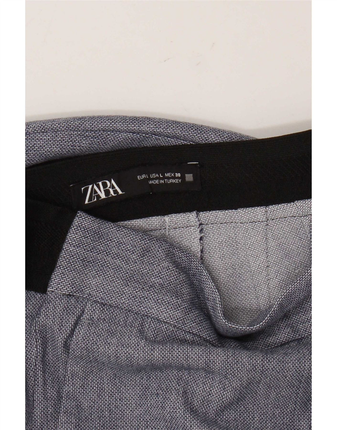 Zara Γυναικείο κανονικό παντελόνι Chino μεγάλο W30 L27 Μπλε