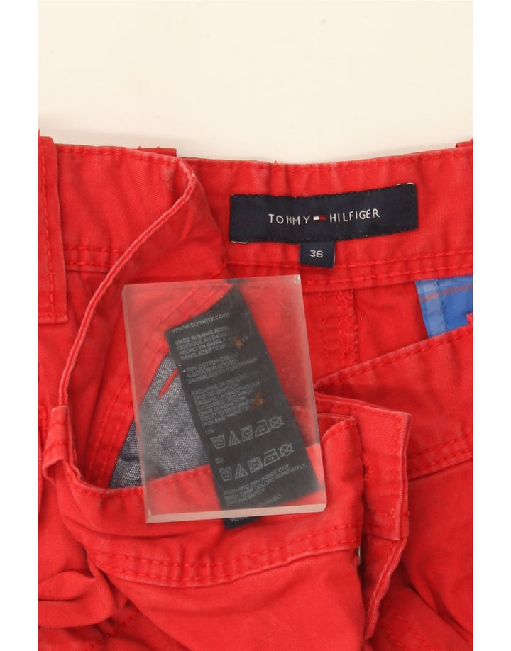 Ανδρικό σορτς Cargo TOMMY HILFIGER W36 μεγάλο κόκκινο βαμβακερό