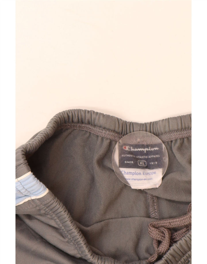 CHAMPION Boys Tracksuit Trousers 13-14 Years XL Grey Colourblock Polyester