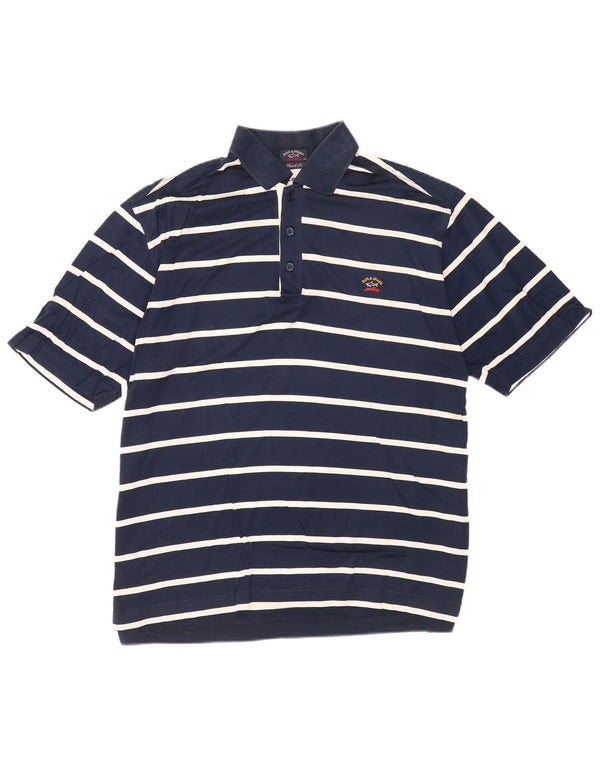 Paul & Shark Ανδρικό Yachting Polo Shirt 2XL Navy Blue ριγέ βαμβακερό