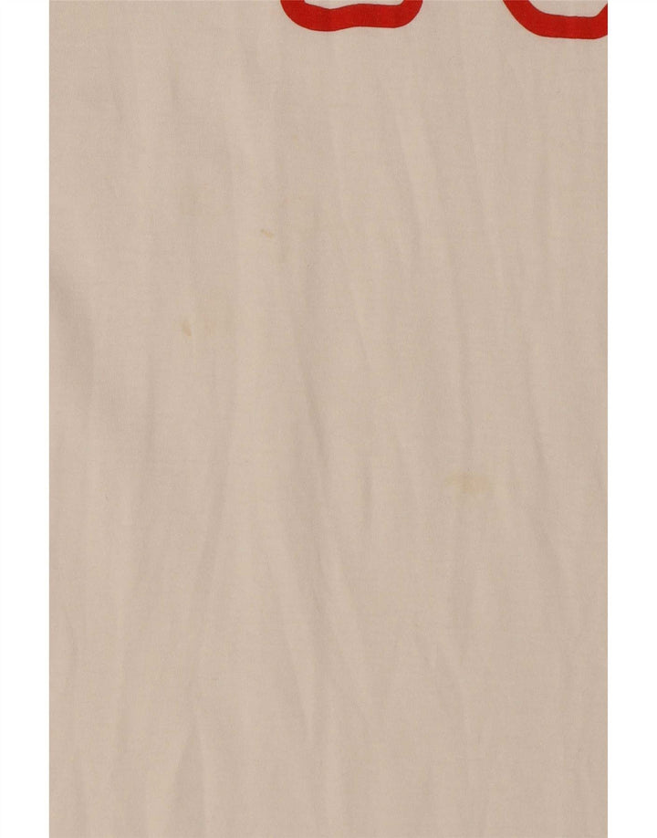 Ανδρικό γραφικό T-Shirt Kappa Top μεγάλο λευκό βαμβακερό