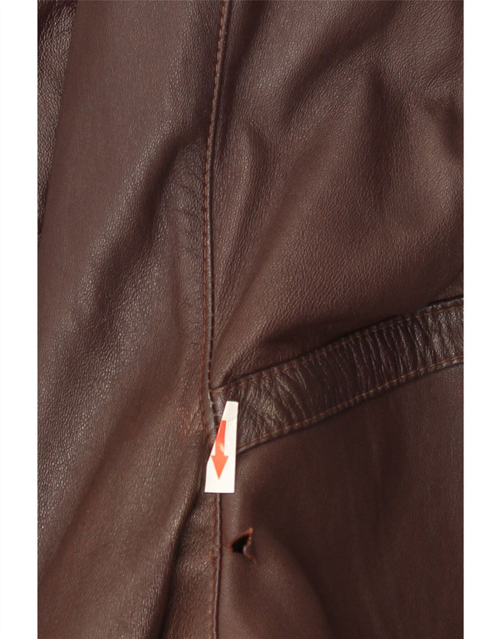 Vintage Γυναικείο Oversized Δερμάτινο Παλτό EU 40 Δέρμα μεσαίου καφέ