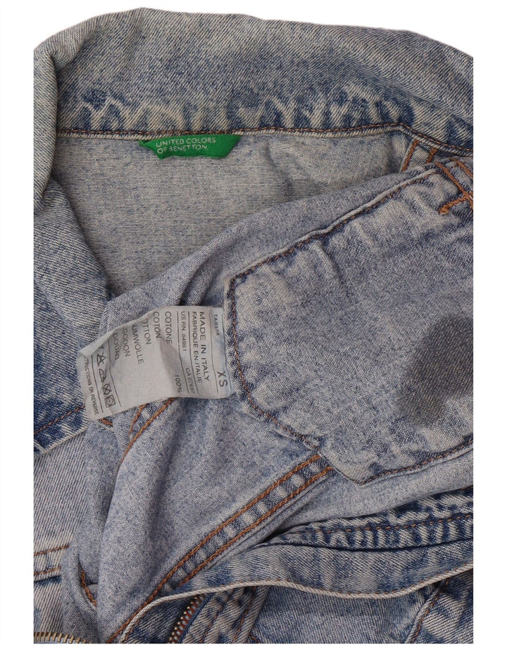 United Colors of Benetton Γυναικείο Τζιν Μπουφάν UK 6 XS Blue Classic