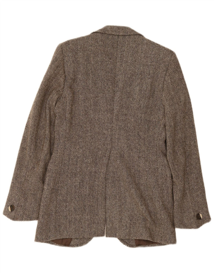 Vintage Ανδρικό τζάκετ Blazer 2 Κουμπιών IT 46 Μικρό Καφέ Ψαροκόκκαλο