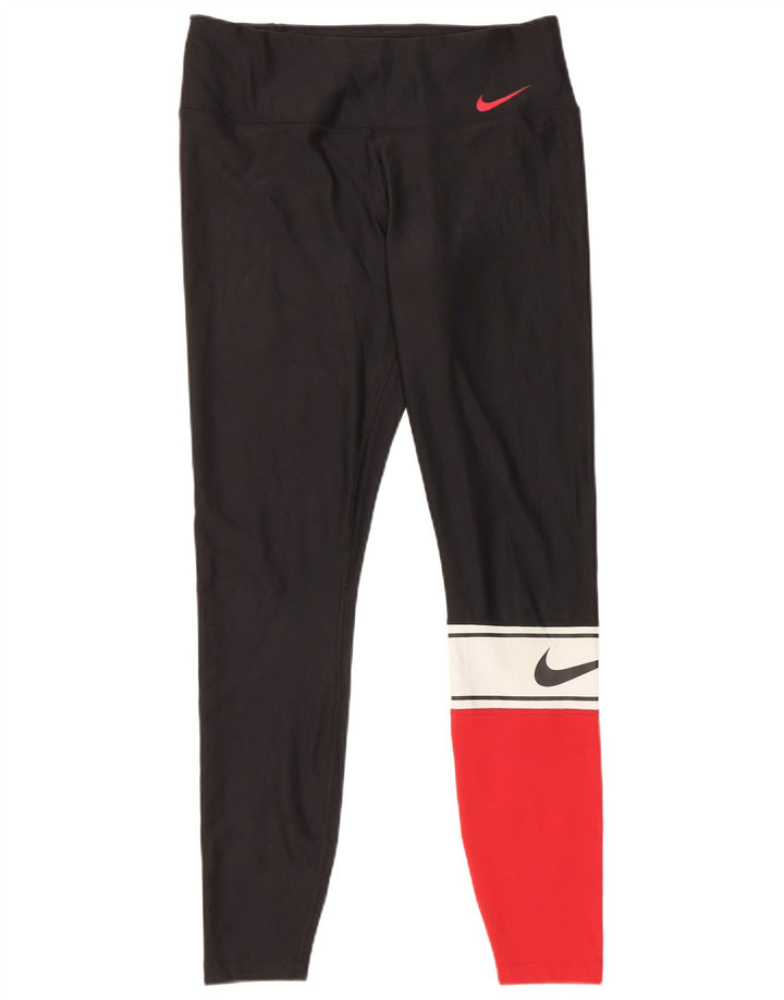 Γυναικεία κολάν Nike Dri Fit UK 14 Medium Black Colourblock Polyester