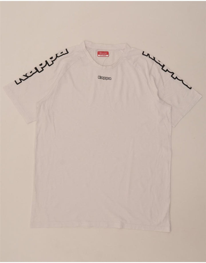 Ανδρικό γραφικό T-Shirt Kappa Top 2XL Λευκό