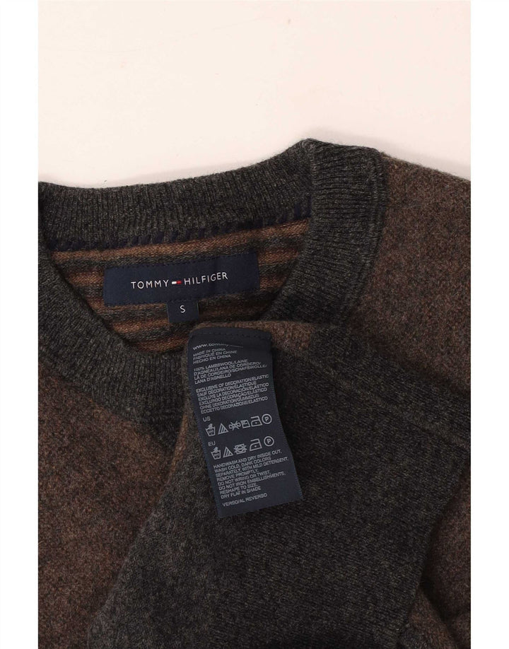 Ανδρικό πουλόβερ με λαιμόκοψη Tommy Hilfiger Small Grey Colourblock