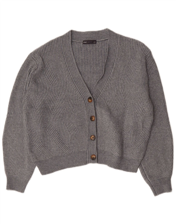 Marks & Spencer Γυναικείο πουλόβερ με ζακέτα UK 16 Large Grey