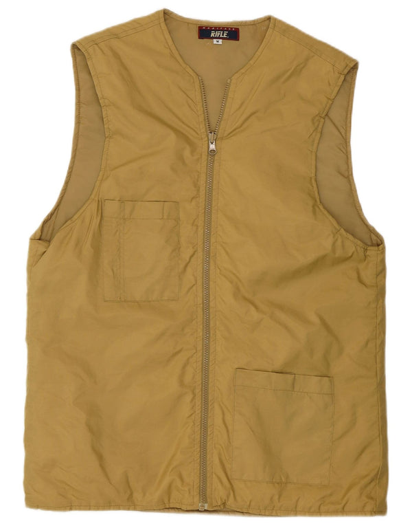 Rifle Mens Heritage Utility Gilet UK 38 Medium Beige Polyamide