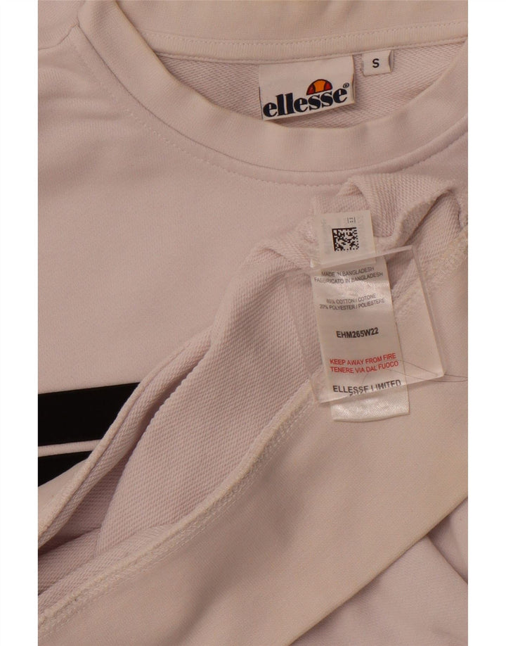 Ανδρικό γραφικό φούτερ ELLESSE Jumper Small White Colourblock Βαμβακερό
