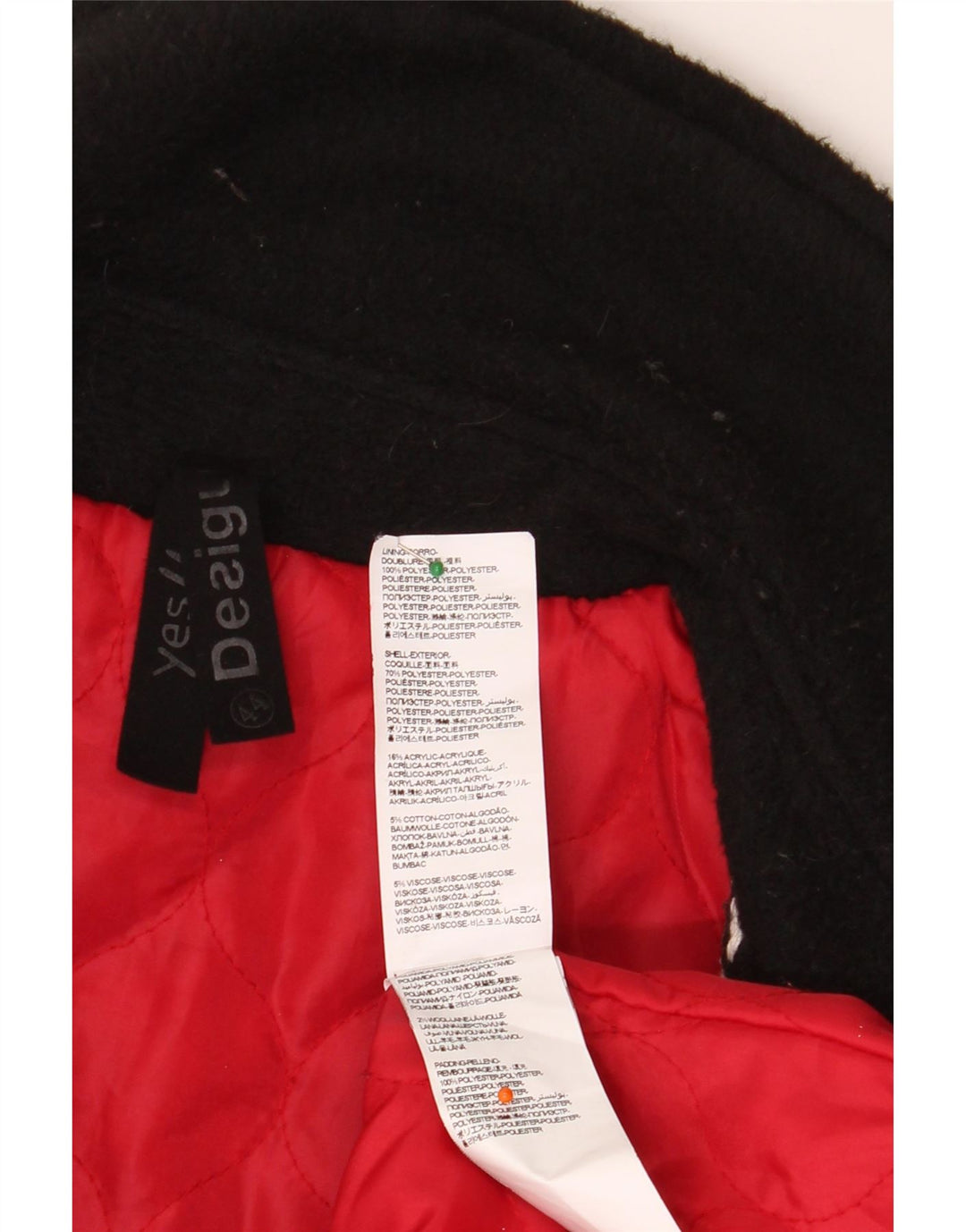 DESIGUAL Γυναικείο Γραφικό Παλτό EU 44 XL Μαύρο Houndstooth Πολυεστέρας