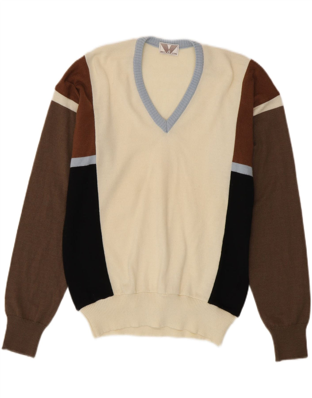 Ανδρικό πουλόβερ με λαιμόκοψη VINTAGE IT 50 μεσαίου χρώματος πολύχρωμο